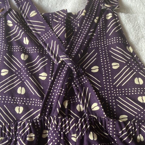 Ade + Ayo  Jumpsuit Overall Girls Purple Color Coffe Bean Print Size L - Picture 7 of 8